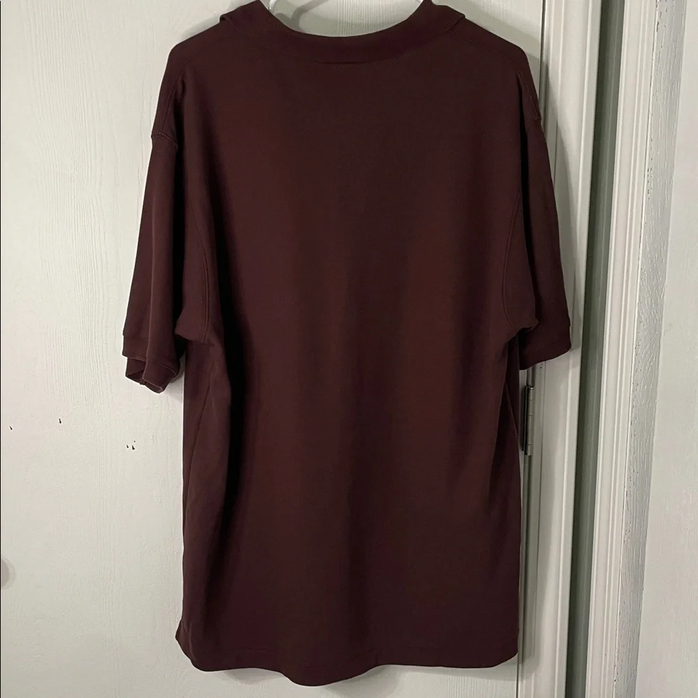 Patagonia Men’s Polo 100% Organic Cotton Logo Maroon Shirt Size Large - Picture 6 of 6